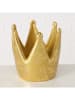 Boltze 2-delige set: theelichthouders "Crowny" goudkleurig - (H)11 cm