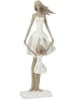 J Line Dekofigur in Weiß/ Taupe - (B)12 x (H)32,5 x (T)7,5 cm