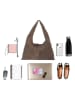 Anna Morellini Skórzany shopper bag "Ilina" w kolorze szarobrązowym - 48 x 31 x 1 cm
