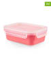 Emsa 2-delige set: voorraaddozen "Clip & Close - Color Ed." koraalrood - 550 ml