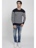C& Jo Pullover in Dunkelblau/ Weiß