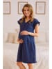 Doctor Nap Zwangerschapsnachthemd donkerblauw