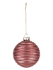 Clayre & Eef 4-delige set: kerstballen lichtroze - Ø 8 cm
