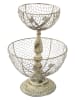 Clayre & Eef Etagère grijs - (H)44 x Ø 30 cm