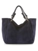 Lucca Baldi Leder-Shopper "Bianzone" in Dunkelblau - (B)45 x (H)50 x (T)20 cm