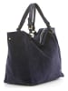 Lucca Baldi Leder-Shopper "Bianzone" in Dunkelblau - (B)45 x (H)50 x (T)20 cm