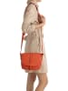 Lia Biassoni Skórzana torebka w kolorze pomarańczowym - 24 x 20 x 9 cm