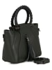 Lia Biassoni Leder-Henkeltasche "Garlate" in Schwarz - (B)28 x (H)21 x (T)10 cm