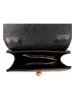 ORE10 Leder-Henkeltasche "Irest" in Schwarz - (B)22 x (H)17 x (T)10 cm