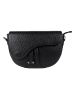 ORE10 Leren schoudertas "Desire" zwart - (B)25 x (H)16 x (D)6 cm