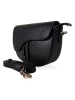 ORE10 Leren schoudertas "Desire" zwart - (B)25 x (H)16 x (D)6 cm