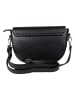 ORE10 Leren schoudertas "Desire" zwart - (B)25 x (H)16 x (D)6 cm