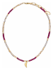 U.S. Polo Assn. Vergold. Halskette mit Edelsteinen - (L)36,5 cm