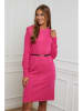 Soft Cashmere Sukienka dzianinowa w kolorze różowym