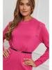 Soft Cashmere Sukienka dzianinowa w kolorze różowym