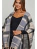 Soft Cashmere Poncho in Grau/ Beige