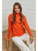 Soft Cashmere Rollkragenpullover in Orange