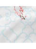 Happy Friday Prześcieradło "Sakura" w kolorze biało-błękitnym na gumce