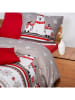 Schiesser Fijnbiber beddengoedset "Dida" grijs/rood