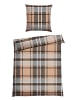 Schiesser Feinbiber-Bettwäsche-Set "Borro" in Beige/ Braun