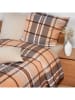 Schiesser Feinbiber-Bettwäsche-Set "Borro" in Beige/ Braun
