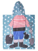 Woody Kids Badcape "Pirate" blauw - (L)65 x (B)60 cm