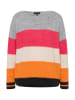 More & More Pullover in Grau/ Pink/ Orange