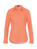 More & More Bluse in Orange/ Weiß
