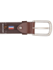 HIDE & STITCHES Leren riem "Frisco" donkerbruin