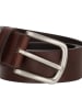 HIDE & STITCHES Leren riem "Frisco" donkerbruin