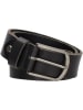 HIDE & STITCHES Leren riem "Frisco" zwart