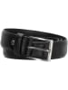 HIDE & STITCHES Leren riem "Frisco" zwart