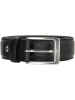 HIDE & STITCHES Leren riem "Frisco" zwart