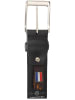 HIDE & STITCHES Leren riem "Frisco" zwart