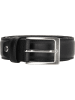 HIDE & STITCHES Leren riem "Frisco" zwart