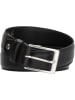 HIDE & STITCHES Leren riem "Frisco" zwart