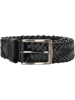 HIDE & STITCHES Leren riem "Frisco" zwart