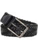 HIDE & STITCHES Leren riem "Frisco" zwart