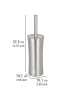 Wenko Toiletborstelgarnituur "Pieno" zilverkleurig - (H)37,5 cm