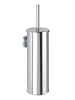 Wenko Toiletborstelgarnituur "Basic" zilverkleurig - (H)37,5 cm