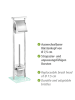 Wenko Toiletborstelgarnituur "Debar" zilverkleurig - (H)73 cm