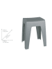 Wenko Badezimmer-Hocker "Kumba" in Grau - (B)38 x (H)47 x (T)32 cm