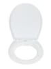 Wenko Easyclose-toiletbril "Frog News" wit/groen