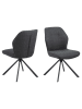 AC Design 2-delige set: eetkamerstoelen "Aura" antraciet - (B)61,5 x (H)88,5 x (D)51 cm