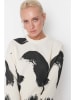 trendyol Sweatshirt crème/antraciet