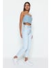 trendyol Dżinsy - Mom fit - w kolorze błękitnym