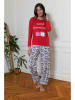 Just for Victoria Pyjamabroek "Tova" rood/donkerblauw
