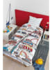 Hanneke de Jager Renforcé beddengoedset "Under Construct" wit/meerkleurig