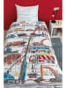 Hanneke de Jager Renforcé beddengoedset "Under Construct" wit/meerkleurig