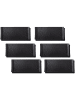 Wilmax 6-delige set: serveerborden zwart - (L)15 x (B)8 cm